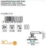 Встраиваемый спот (точечный светильник) Eglo Einbauspot gu10 87378 - Схема